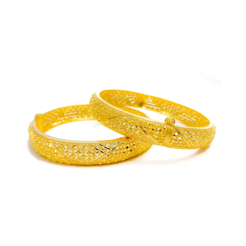22K Sikri Bangles Pair for Bridal and Daily Stacks jewellery image