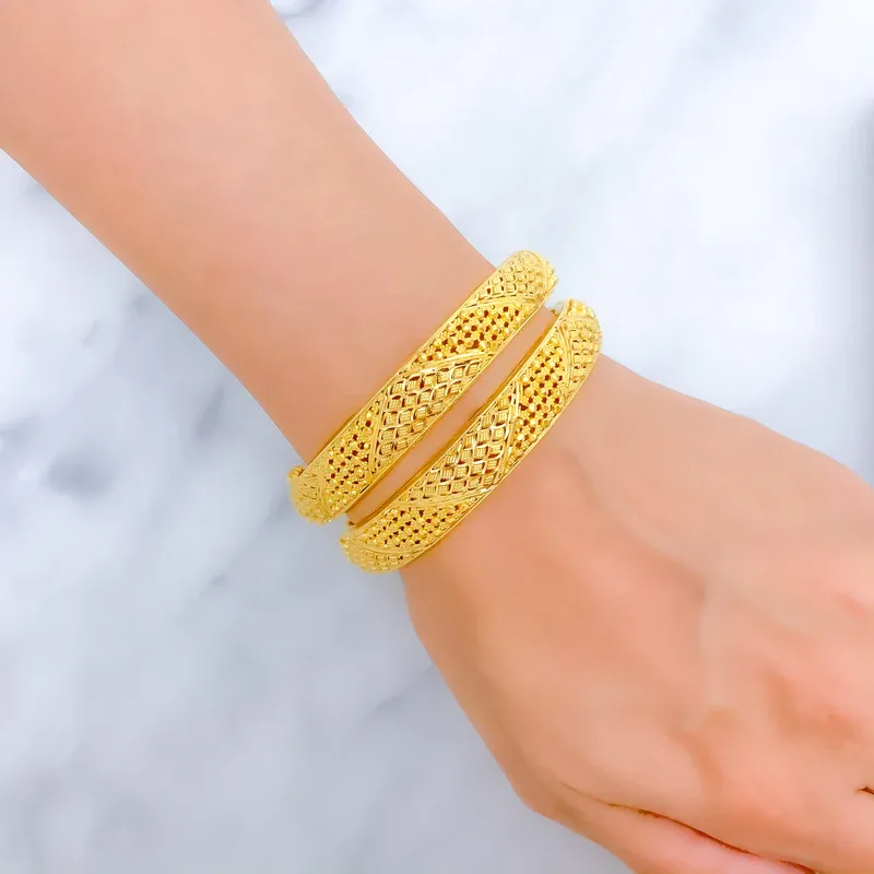 22K Sikri Bangles Pair for Bridal and Daily Stacks image 4