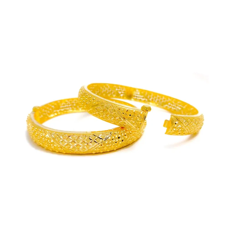 22K Sikri Bangles Pair for Bridal and Daily Stacks image 2