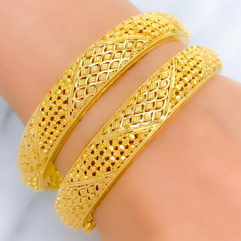 22K Sikri Bangles Pair for Bridal and Daily Stacks image 3